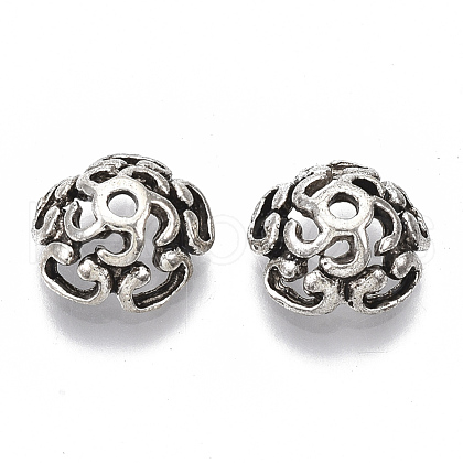 Tibetan Style Alloy Bead Caps TIBE-N006-11AS-LF-1