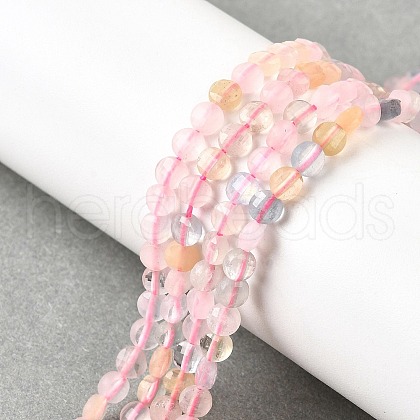 Natural Morganite Beads Strands G-C179-A4mm-10-1