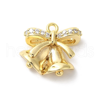 Brass Micro Pave Cubic Zirconia Charms KK-P278-05G-1