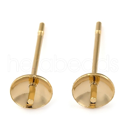 Brass Stud Earring Findings KK-Z089-16G-02-1