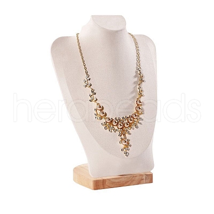 Bust Shaped Velvet Jewelry Necklace Display Stands ODIS-B002-02B-03-1