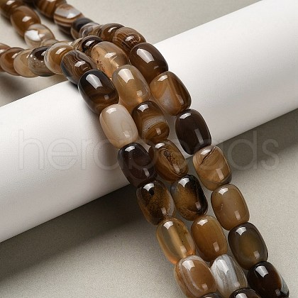 Natural Banded Agate Beads Strands G-D317-A01-06-1