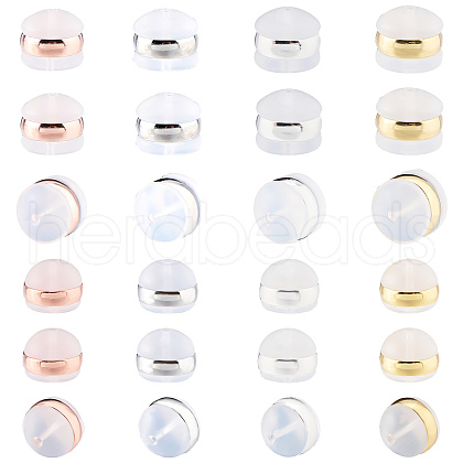 DICOSMETIC 48Pcs 8 Style TPE Plastic Ear Nuts KY-DC0001-01-1