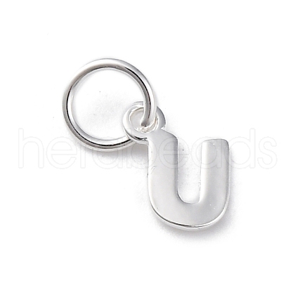 925 Sterling Silver Letter Charms STER-C012-01S-U-1