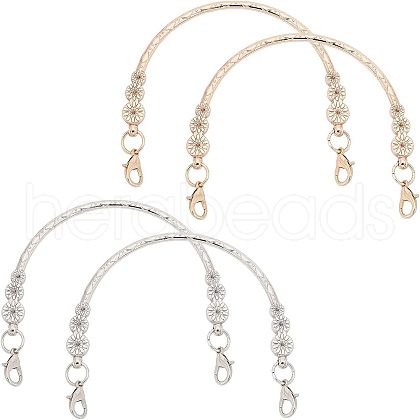 SUPERFINDINGS 4Pcs 2 Colors Iron Bag Handle FIND-FH0001-97-1