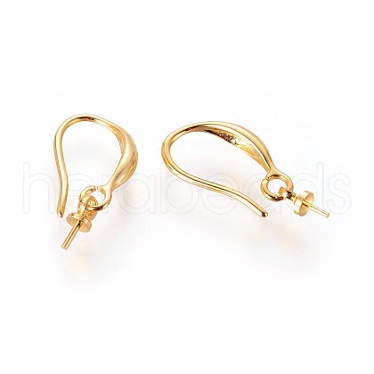 Brass Earring Hooks KK-E779-01G-1
