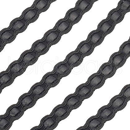 Imitation Leather Braided Lace Ribbon WL-WH0003-03-1