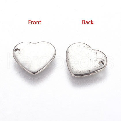 Tarnish Resistant Handmade Gifts Ideas for Valentines Day 201 Stainless Steel Stamping Blank Tag Pendants X-STAS-Q070-1