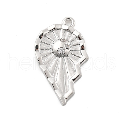 Brass Micro Pave Cubic Zirconia Pendants KK-L228-25A-P-1