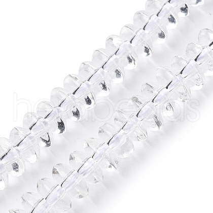 Transparent Glass Beads Strands GLAA-N001-62A-1