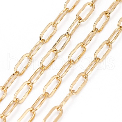 3.28 Feet Soldered Brass Paperclip Chains X-CHC-G005-06G-1