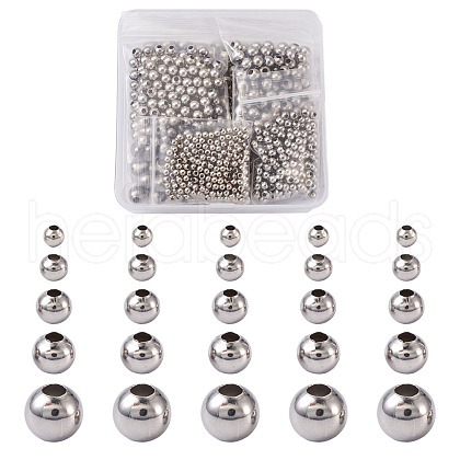 Mega Pet Round 304 Stainless Steel Beads STAS-MP0001-01P-1