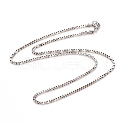 Men's Box Chain Necklaces 304 Stainless Steel Necklaces NJEW-507L-4-1