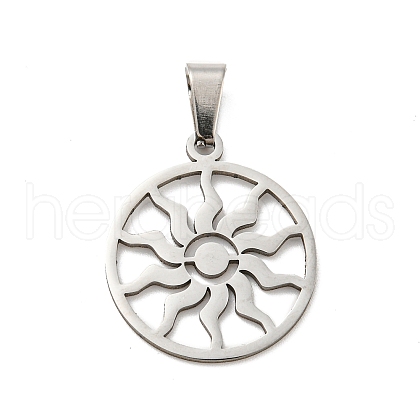 Non-Tarnish Laser Cut 304 Stainless Steel Pendants STAS-H184-18P-1