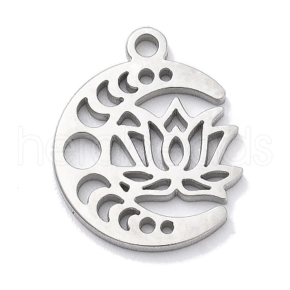 Anti-Tarnish 304 Stainless Steel Pendants STAS-R003-03P-01-1