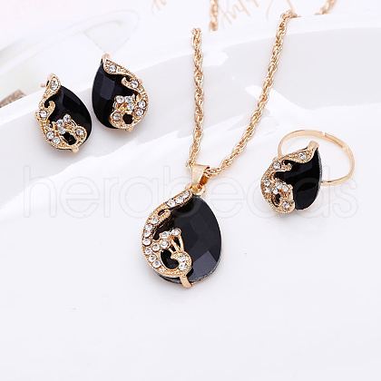Alloy Rhinestone Jewelry Sets FS-WG6472D-04-1