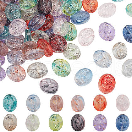   96Pcs 12 Colors Handmade Lampwork Beads LAMP-PH0001-34-1