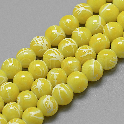 Drawbench Glass Beads Strands DGLA-S115-4mm-L06-1