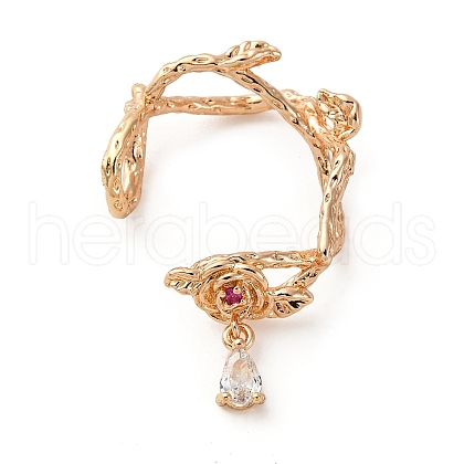 Brass Micro Pave Cubic Zirconia Findings KK-D378-20G-1