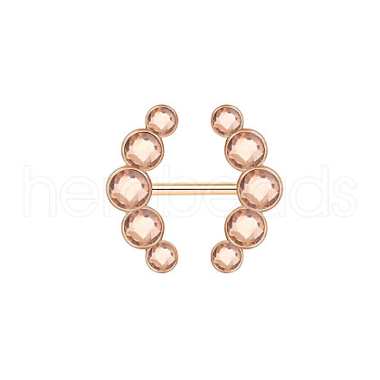 304 Stainless Steel Micro Pave Cubic Zirconia Nipple Rings WG2793F-13-1