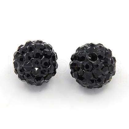 10MM Polymer Clay Grade A Rhinestone Pave Disco Ball Beads X-RB-H258-10MM-280-1