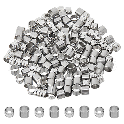 160Pcs 2 Styles 201 & 304 Stainless Steel European Beads FIND-HS0001-22-1