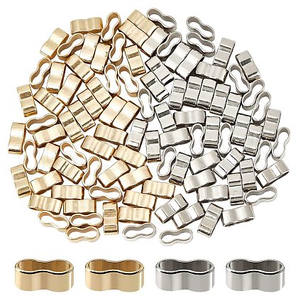 DICOSMETIC 100Pcs 2 Colors Zinc Alloy Slide Charms FIND-DC0004-96-1