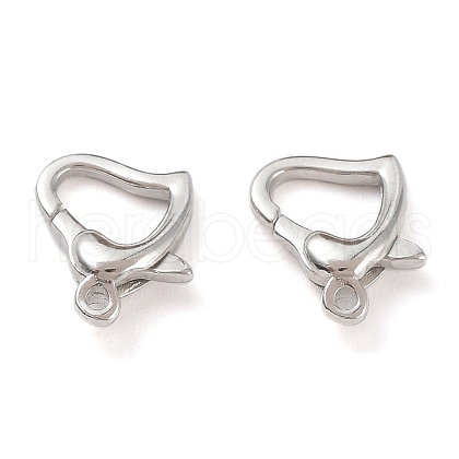 Anti-Tarnish Rhodium Plated 925 Sterling Silver Lobster Claw Clasps STER-K173-19P-1