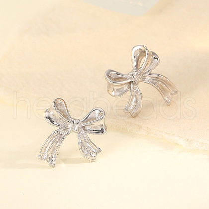 Elegant S925 Sterling Silver Butterfly Stud Earrings WT6691-2-1