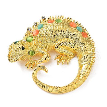 Alloy Rhinestone Brooch JEWB-K018-06G-02-1