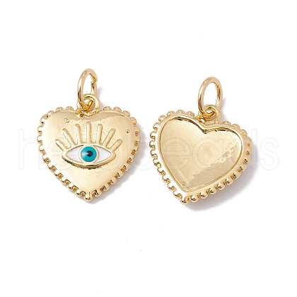 Rack Plating Brass Enamel Charms KK-C247-05G-1