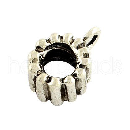 Tibetan Style Alloy Tube Bails TIBE-30172-AS-LF-1