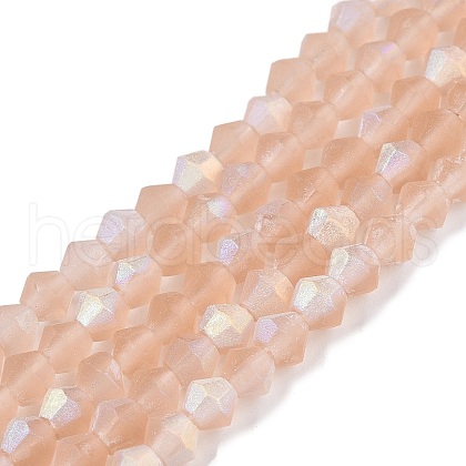 Imitate Austrian Crystal Bicone Frosted Glass Beads Strands EGLA-A039-T3mm-MB12-1