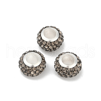 Alloy Rhinestone Clay Pave Beads ALRI-D300-03S-09-1