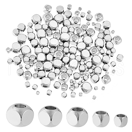 AHADERMAKER 150Pcs 5 Styles 304 Stainless Steel Beads STAS-GA0001-69-1