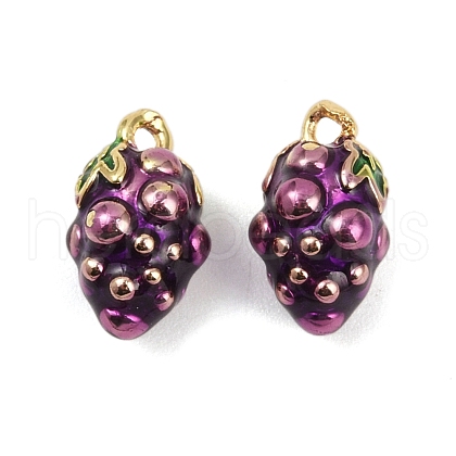 Brass Enamel Charms KK-L231-21G-06-1