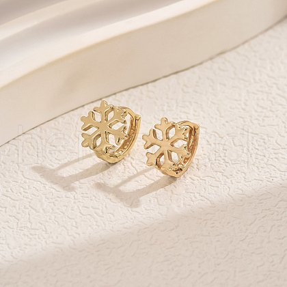 Simple Geometric Brass Hoop Earrings CV3408-1-1