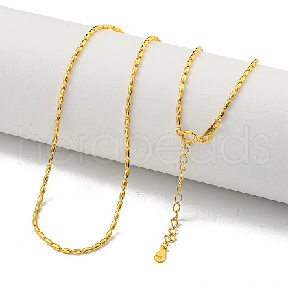 925 Sterling Silver Necklaces NJEW-C052-06G-1