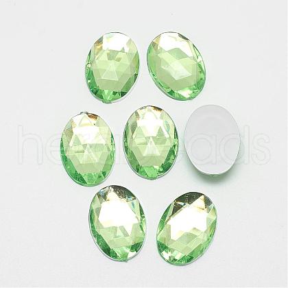 Acrylic Rhinestone Flat Back Cabochons GACR-Q011-13x18-11-1