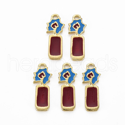 Light Gold Plated Alloy Pendants PALLOY-N154-26-NR-1