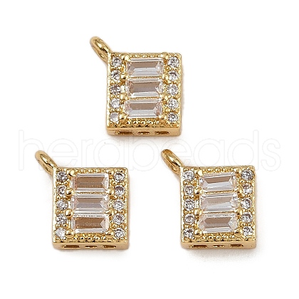 Brass Micro Pave Cubic Zirconia Pendants KK-A257-12A-G-1