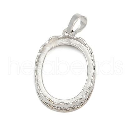 Brass Pendant Cabochon Settings KK-S521-08P-1