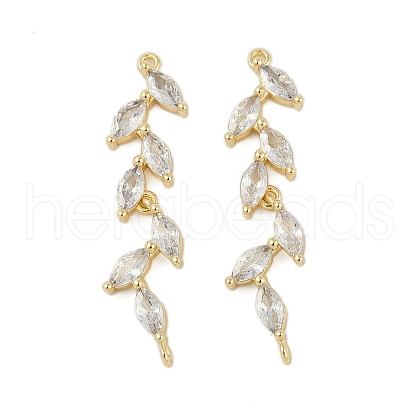 Brass Rhinestone Pendants KK-S395-04G-1