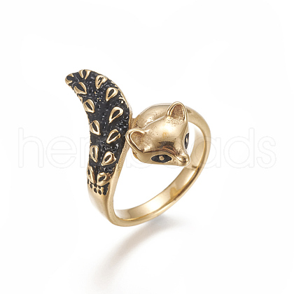 304 Stainless Steel Finger Rings RJEW-G095-05AG-1
