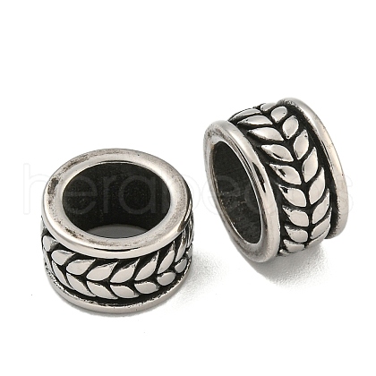 316 Surgical Stainless Steel Large Hole Beads STAS-Q326-10AS-02-1