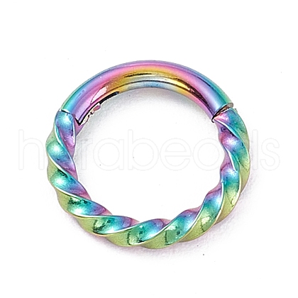 Twisted Ring Hoop Earrings for Girl Women STAS-D453-01M-01-1
