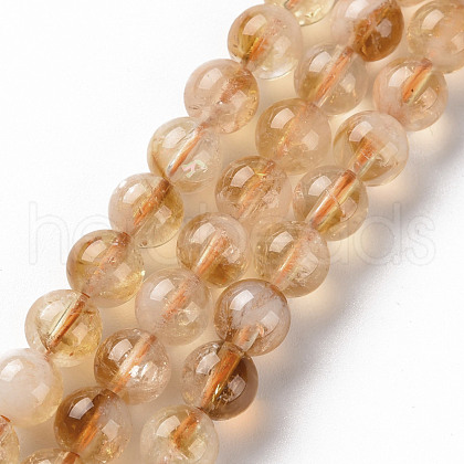 Natural Citrine Beads Strands X-G-S362-105B-1