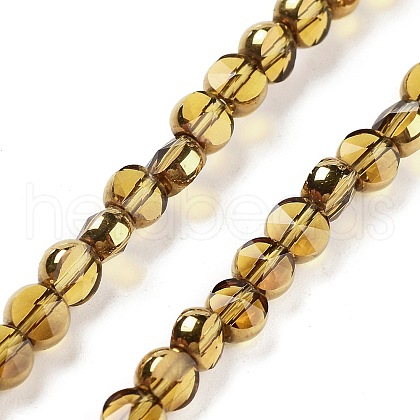 Electroplate Glass Beads Strands EGLA-C005-03G-1