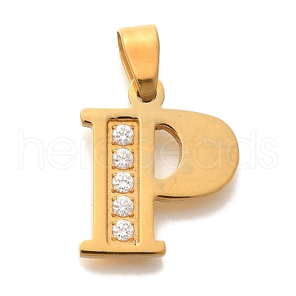 Ion Plating(IP) 304 Stainless Steel Rhinestone Pendants STAS-U035-01G-P-1