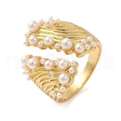 Brass Open Cuff Rings RJEW-A046-01G-1